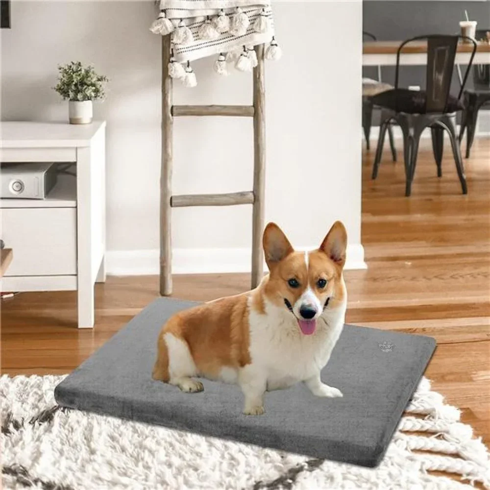 Stylish Dog Bed Mat Dog Crate Pad Mattress Reversible (Cool & Warm), Water Proof